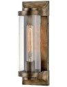 Pearson Væglampe i aluminium og glas H35,6 cm 1 x E27 - Brændt bronze/Klar