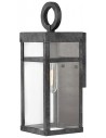 Porter Væglampe i aluminium og glas H33,6 cm 1 x E27 - Antik zink/Klar