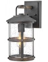 Lakehouse Væglampe i aluminium og glas H36,6 cm 1 x E27 - Antik zink/Antik gråbrun/Klar med dråbeeffekt