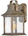 Grant Væglampe i aluminium og glas H34,9 cm 1 x E27 - Brændt bronze/Klar med dråbeeffekt