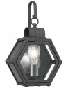 Heath Væglampe i aluminium og glas H41,8 cm 1 x E27 - Mat sort/Klar med dråbeeffekt