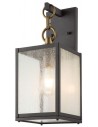 Lahden Væglampe i aluminium og glas H44 cm 1 x E27 - Mørk antik zink/Frostet