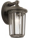 Fairfield Væglampe i aluminium og glas H27,9 cm 1 x E27 - Aldret bronze/Klar med dråbeeffekt