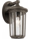 Fairfield Væglampe i aluminium og glas H37,1 cm 1 x E27 - Aldret bronze/Klar med dråbeeffekt