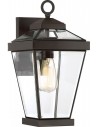 Ravine Udendørs væglampe i stål og glas H41,2 cm 1 x E27 - Antik bronze/Klar