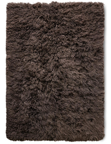 Billede af Fluffy tæppe i uld 300 x 200 cm - Espresso