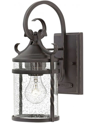 Billede af Casa Væglampe i aluminium og glas H33 cm 1 x E27 - Antik rust/Klar med dråbeeffekt