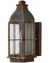 Bingham Væglampe i messing og glas H31,8 cm 1 x E14 - Antik rust/Klar med dråbeeffekt
