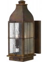Bingham Væglampe i messing og glas H40,6 cm 2 x E14 - Antik rust/Klar med dråbeeffekt
