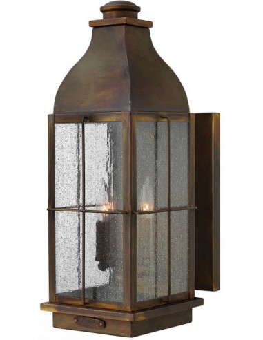 Se Bingham Væglampe i messing og glas H53,3 cm 3 x E14 - Antik rust/Klar med dråbeeffekt hos Lepong.dk