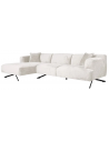 Donovan venstrevendt chaiselong sofa i chenille 300 x 148 cm - Sort/Creme