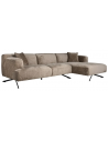 Donovan højrevendt chaiselong sofa i chenille 300 x 148 cm - Sort/Taupe