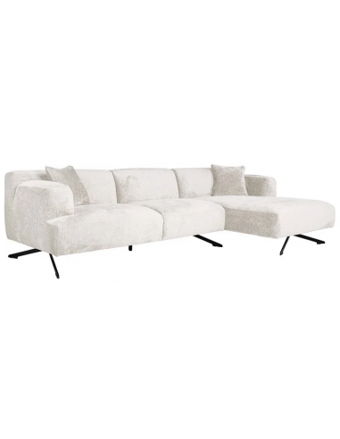 Billede af Donovan højrevendt chaiselong sofa i chenille 300 x 148 cm - Sort/Creme