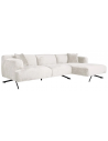 Donovan højrevendt chaiselong sofa i chenille 300 x 148 cm - Sort/Creme