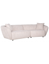 Armand 3-personers buet sofa i polyester 283 x 95 - 143 cm - Sort/Creme