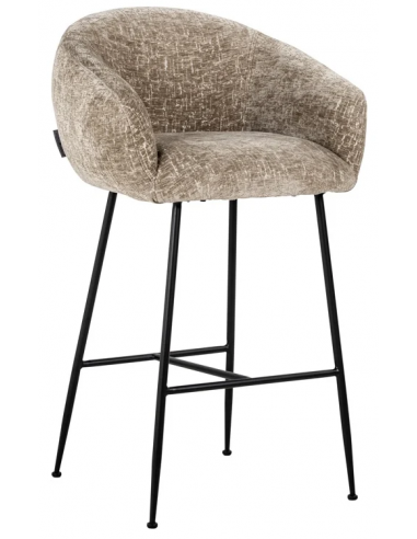 Se Avanti barstol i metal og polyester H101 cm - Sort/Shitake brun hos Lepong.dk