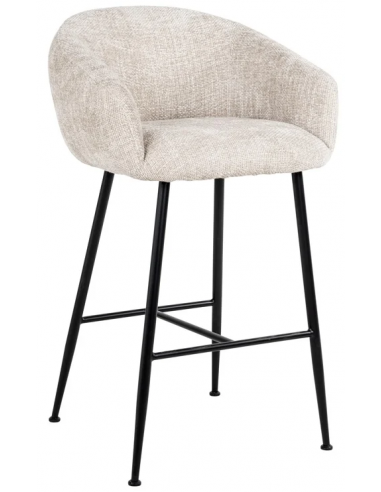 Se Avanti barstol i metal og polyester H101 cm - Sort/Natur hos Lepong.dk