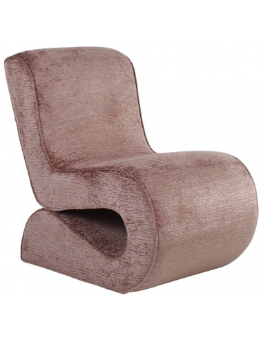 Billede af Frankie loungestol i chenille polyester B56,5 cm - Pink