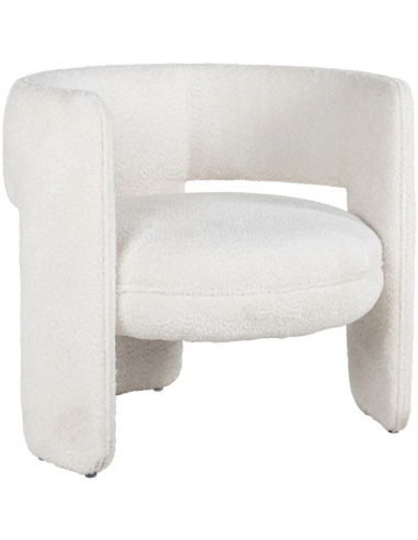 Billede af Lima loungestol i polyester plys H70 cm - Hvid