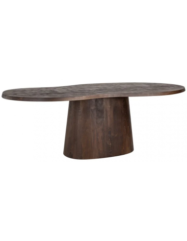 Se Odile spisebord i mangotræ 230 x 110 cm - Mørkebrun hos Lepong.dk