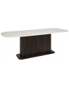 Mayfield spisebord i mangotræ & marmor 230 x 100 cm - Mørkebrun/Hvid marmor