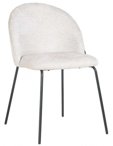 Se Alyssa spisebordsstol i metal og polyester H82,5 cm - Sort/Creme hos Lepong.dk