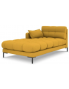 Mamaia venstrevendt daybed i polyester B185 cm - Sort/Gul