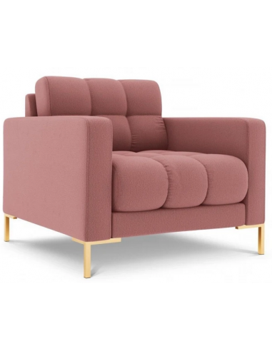 Se Mamaia lænestol i polyester B87 cm - Guld/Pink hos Lepong.dk