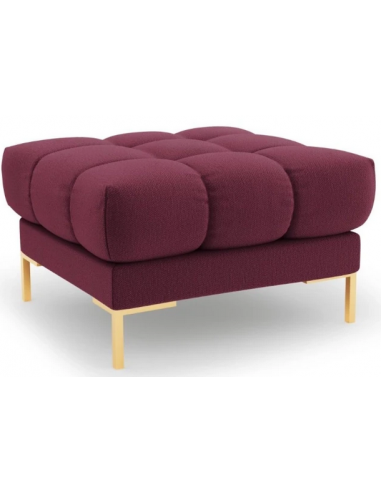 Mamaia puf til sofa i polyester 60 x 60 cm - Guld/Mørkerød