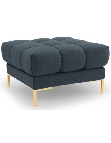 Se Mamaia puf til sofa i polyester 60 x 60 cm - Guld/Blå hos Lepong.dk