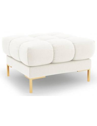 Se Mamaia puf til sofa i polyester 60 x 60 cm - Guld/Lys beige hos Lepong.dk