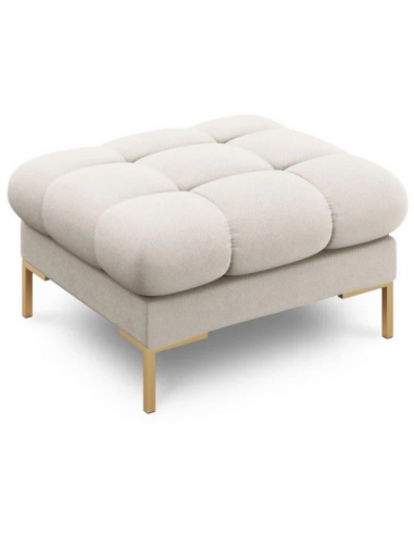 Se Mamaia puf til sofa i polyester 60 x 60 cm - Guld/Beige hos Lepong.dk