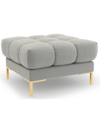 Se Mamaia puf til sofa i polyester 60 x 60 cm - Guld/Lysegrå hos Lepong.dk