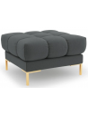 Mamaia puf til sofa i polyester 60 x 60 cm - Guld/Mørkegrå