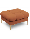 Mamaia puf til sofa i polyester 60 x 60 cm - Guld/Murstensrød