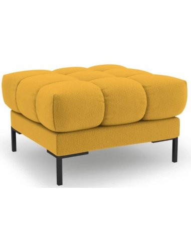 Se Mamaia puf til sofa i polyester 60 x 60 cm - Sort/Gul hos Lepong.dk