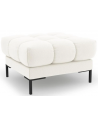 Mamaia puf til sofa i polyester 60 x 60 cm - Sort/Lys beige