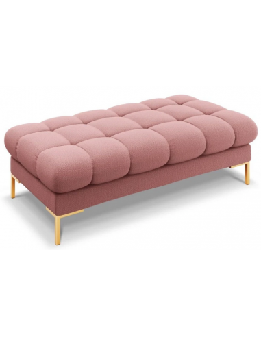 Se Mamaia puf til sofa i polyester 133 x 62 cm - Guld/Pink hos Lepong.dk
