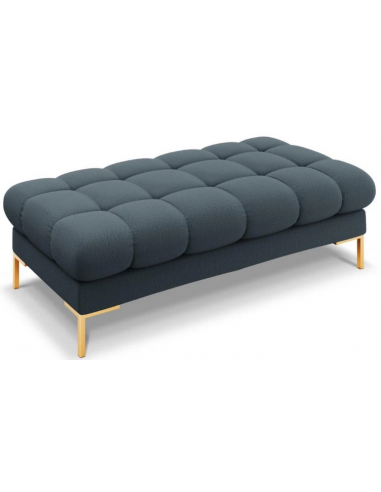 Se Mamaia puf til sofa i polyester 133 x 62 cm - Guld/Blå hos Lepong.dk