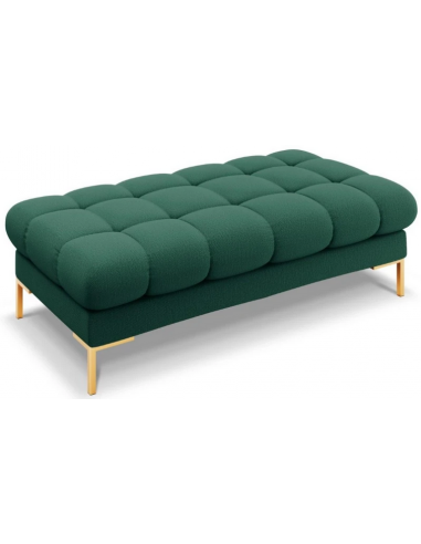 Se Mamaia puf til sofa i polyester 133 x 62 cm - Guld/Grøn hos Lepong.dk