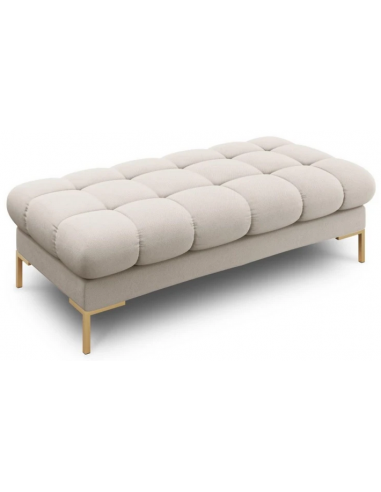 Se Mamaia puf til sofa i polyester 133 x 62 cm - Guld/Beige hos Lepong.dk