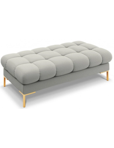 Se Mamaia puf til sofa i polyester 133 x 62 cm - Guld/Lysegrå hos Lepong.dk