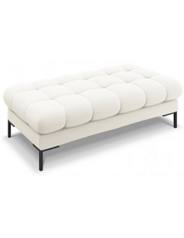 Se Mamaia puf til sofa i polyester 133 x 62 cm - Sort/Lys beige hos Lepong.dk