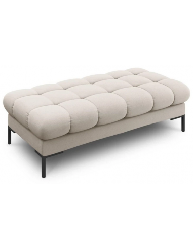 Se Mamaia puf til sofa i polyester 133 x 62 cm - Sort/Beige hos Lepong.dk