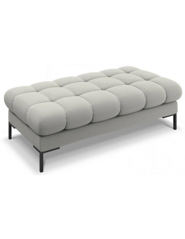Se Mamaia puf til sofa i polyester 133 x 62 cm - Sort/Lysegrå hos Lepong.dk