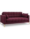 Mamaia 2-personers sofa i polyester B152 x D92 cm - Guld/Mørkerød
