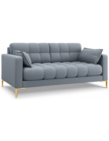 Mamaia 2-personers sofa i polyester B152 x D92 cm – Guld/Lyseblå
