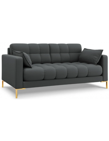 Mamaia 2-personers sofa i polyester B152 x D92 cm – Guld/Mørkegrå