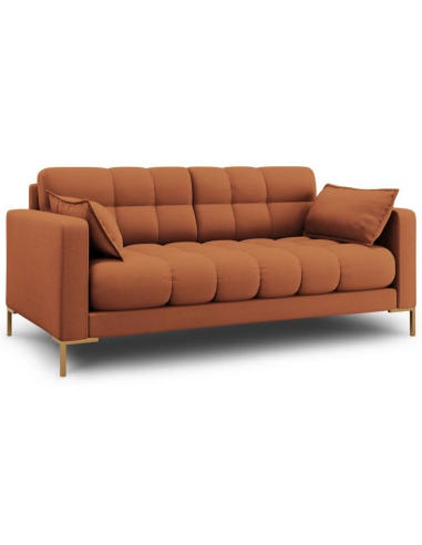 Mamaia 2-personers sofa i polyester B152 x D92 cm – Guld/Murstensrød