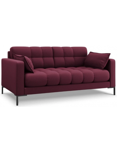 Mamaia 2-personers sofa i polyester B152 x D92 cm – Sort/Mørkerød
